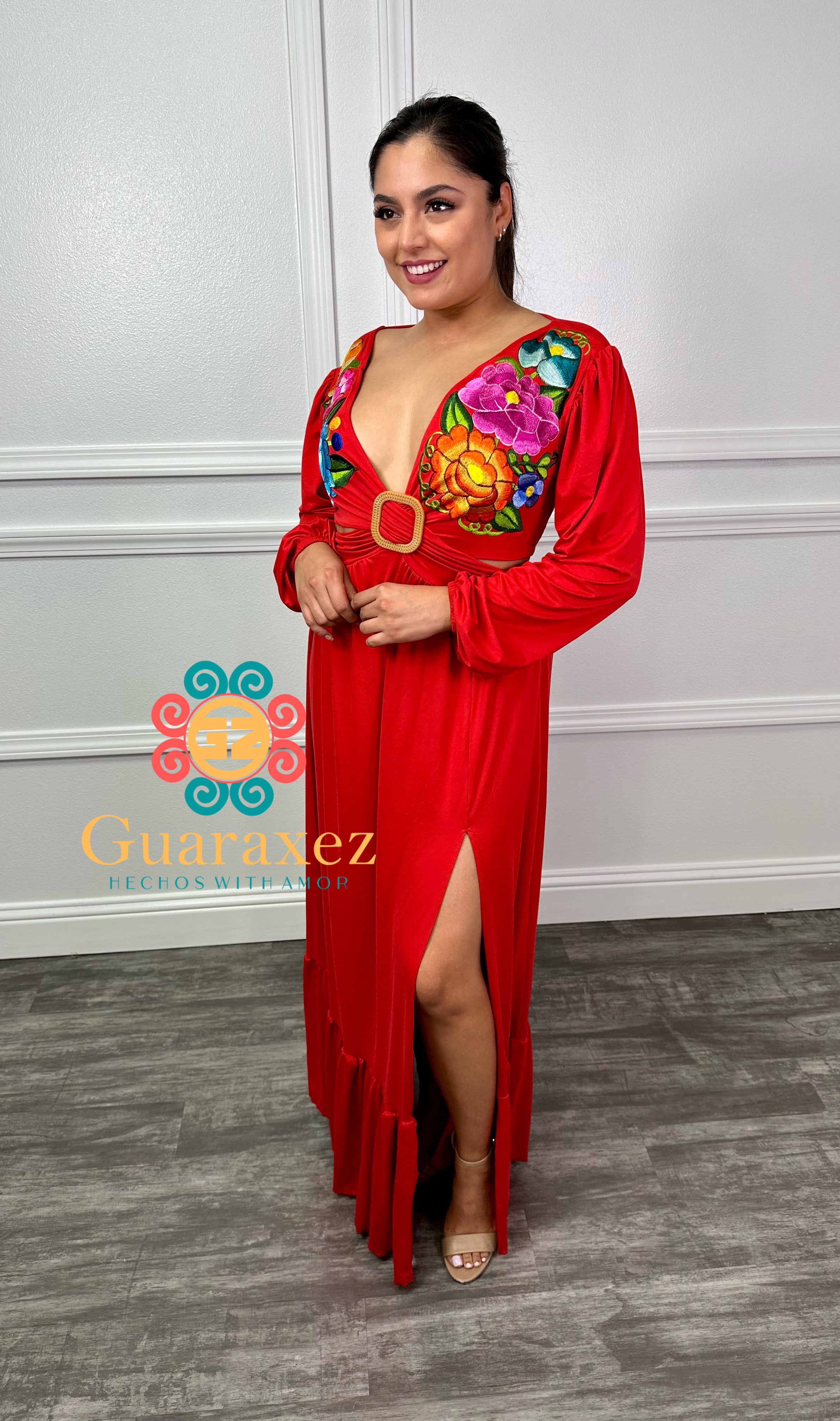 Xitlali Dress Red Guaraxez