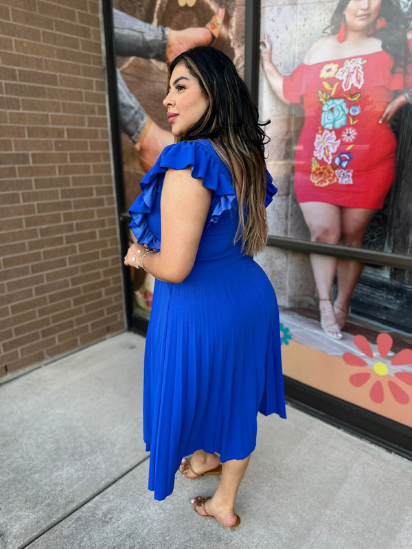 Anastasia Mexican Dress Royal Blue