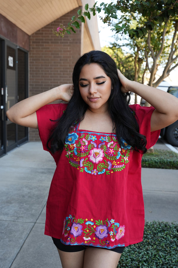 Idania Embroidery Mexican Top