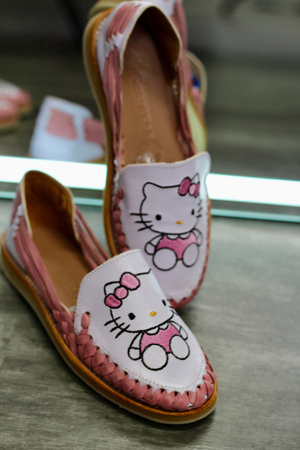 Gatita Embroidered Leather Flat