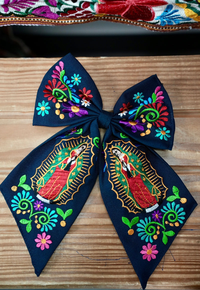 Virgen Mexican Bow Clips Small