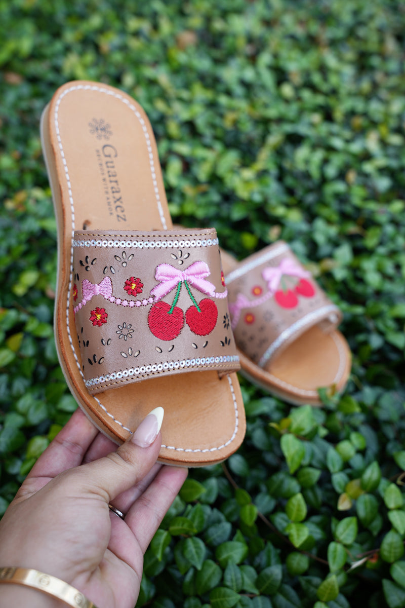 Cherry Coquette Sandals