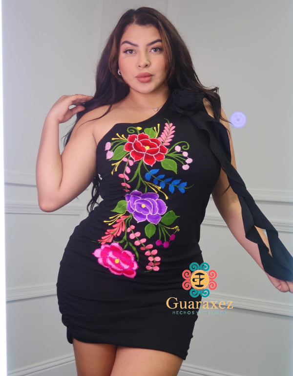 Catalina Mexican Dress Black