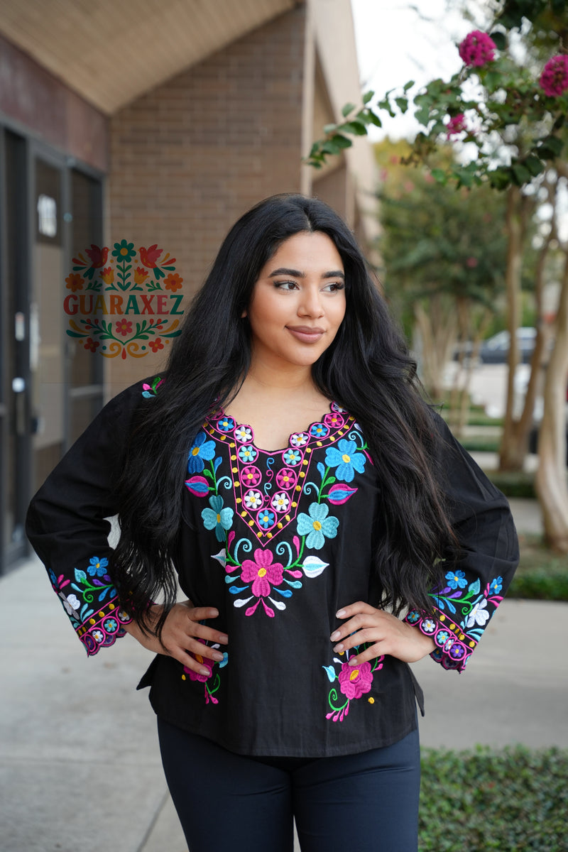 Delia Mexican Embroidery Top