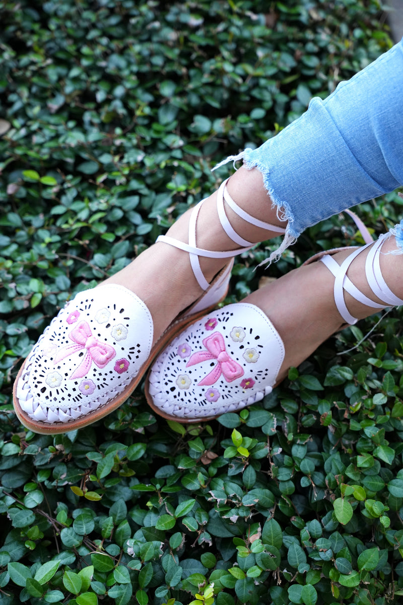Coquette Mexican Lace Up Huaraches
