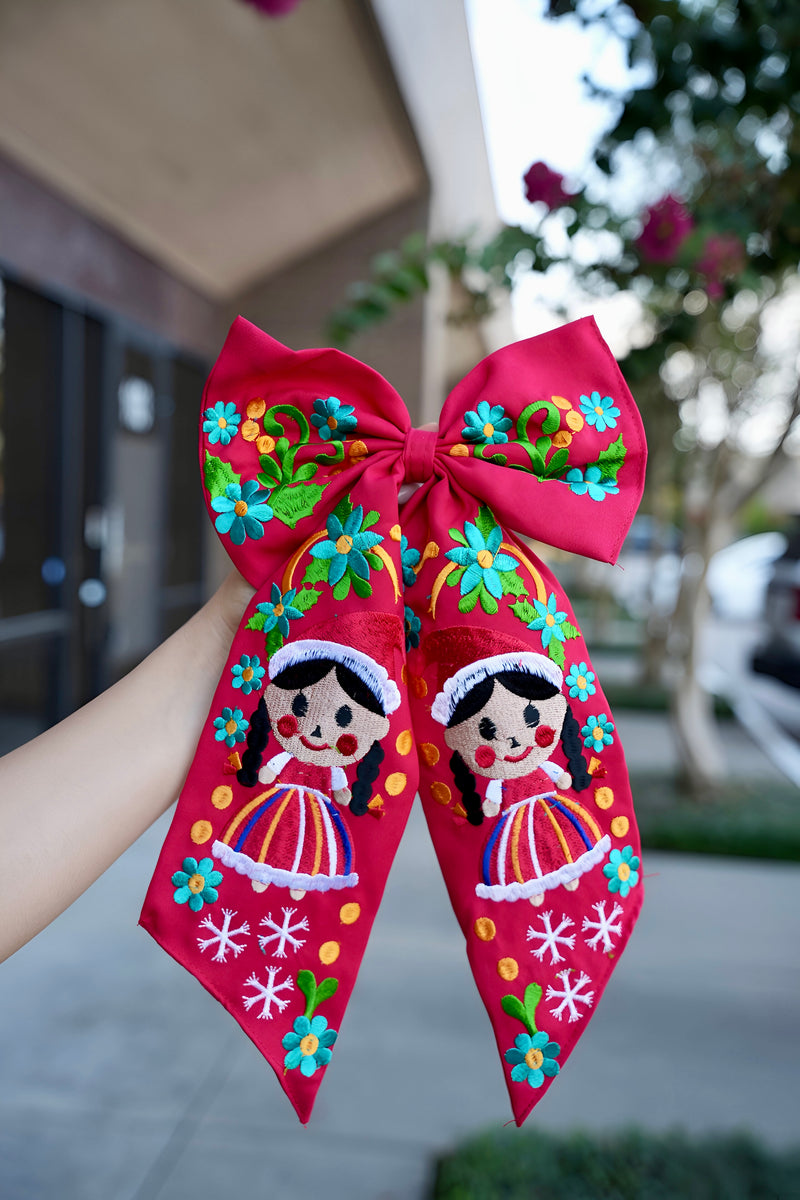Lele Navidenos Embroidery Bow