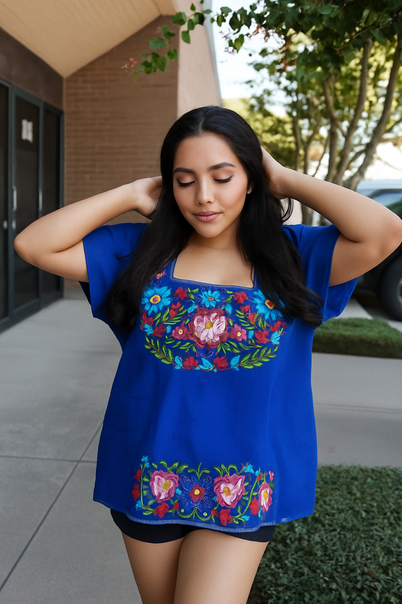 Idania Embroidery Mexican Top