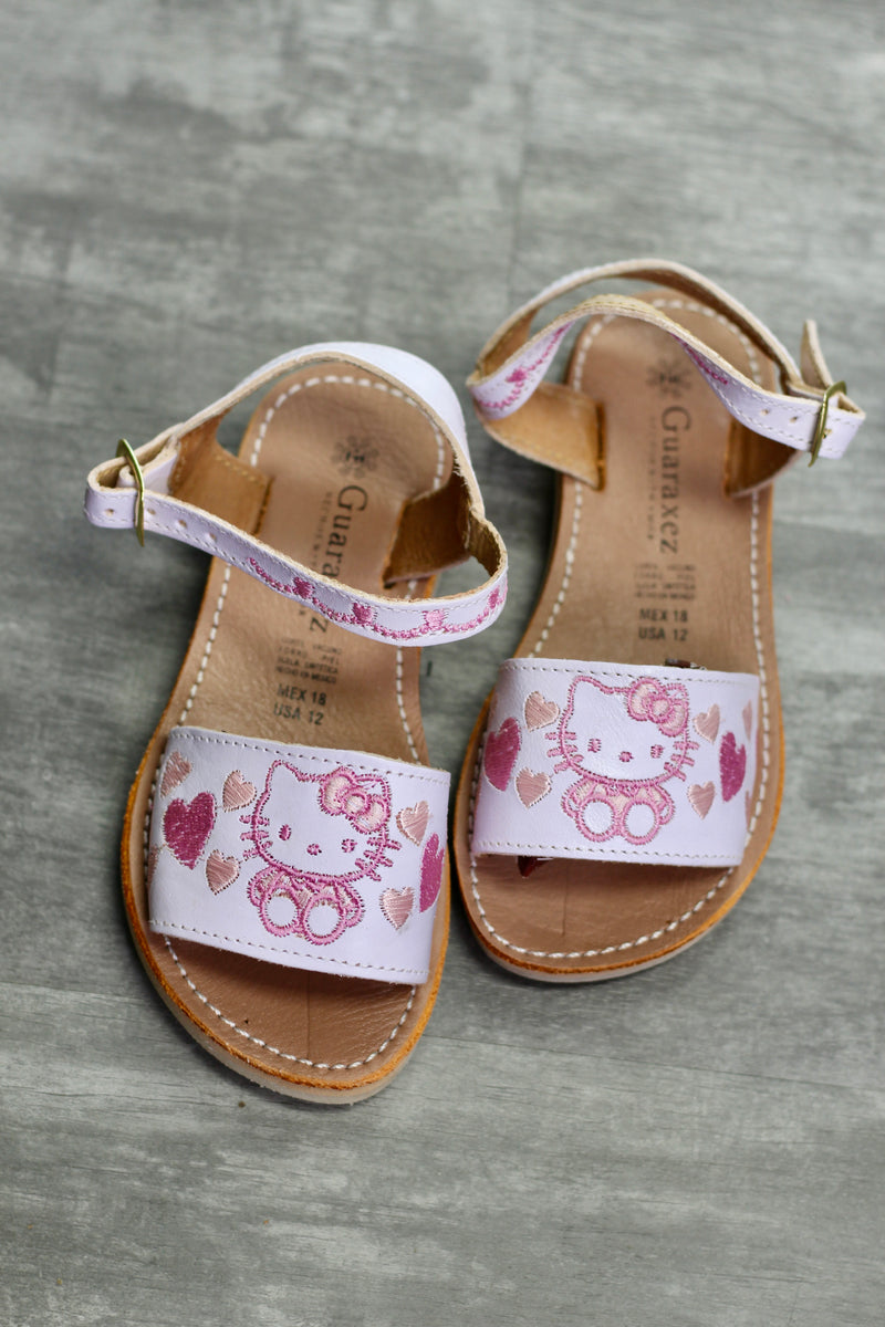 Gatita Open Toe Embroidered Leather Sandals Nina