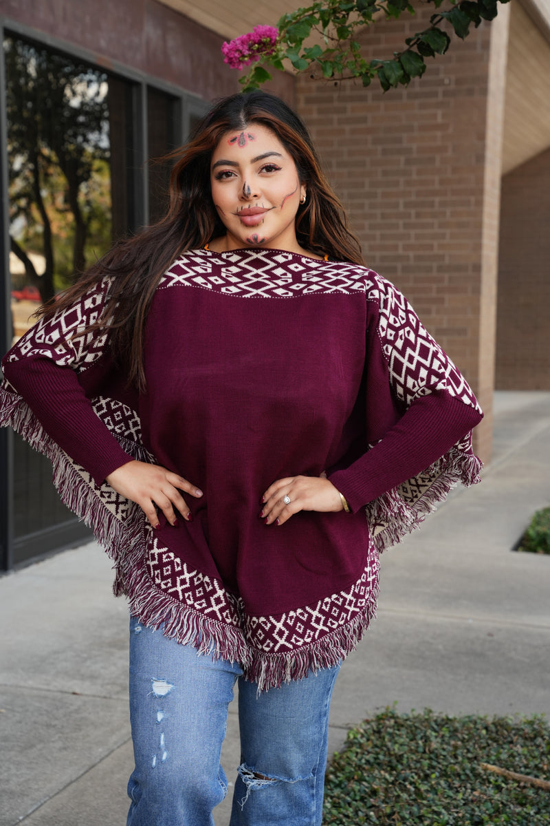 Luna Poncho Artesanal Mexicano