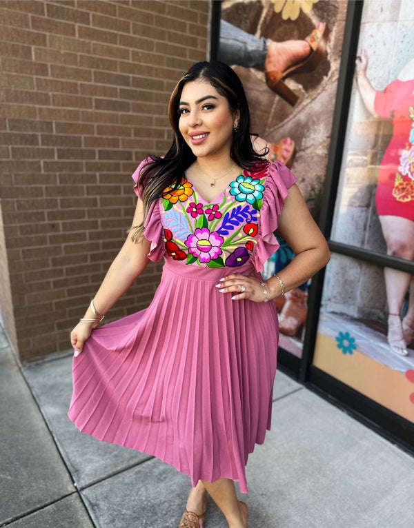 Anastasia Mexican Dress Pink
