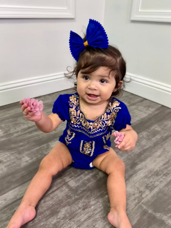 Golden Girls Romper Royal Blue