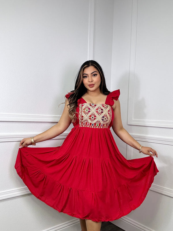 Victoria Dress Red
