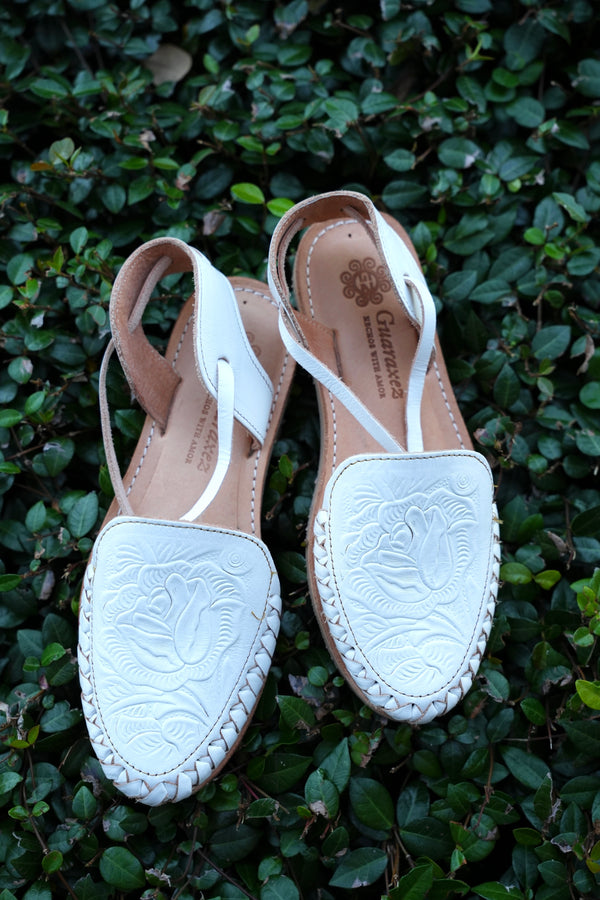 Rosalinda Lace Up White