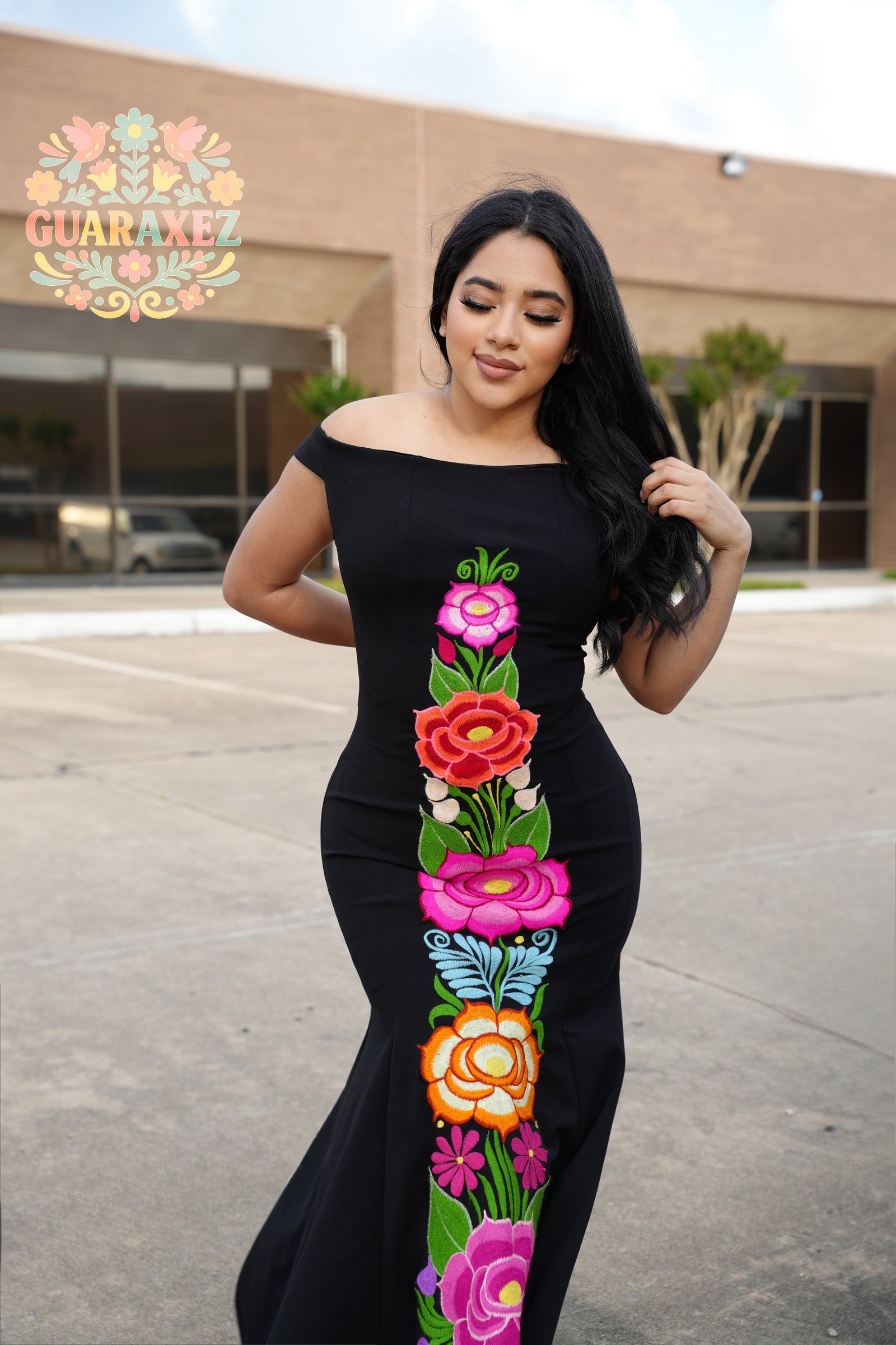 elegant mexican formal dress Emerald Green Beaded Prom Dresses Lace Applique Evening Dress 22131 –  vigocouture main image 0