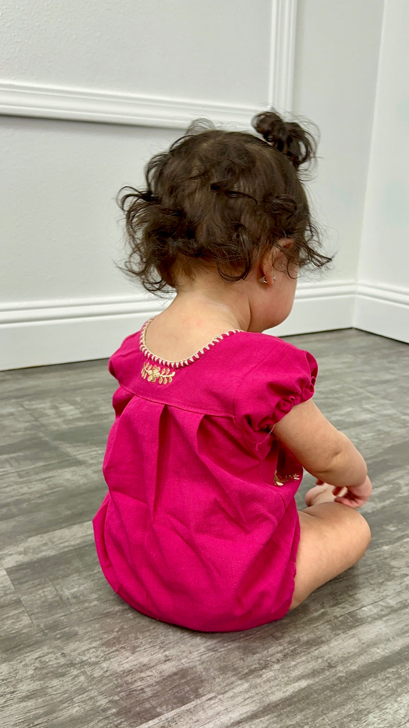 Golden Girls Romper Fuchsia