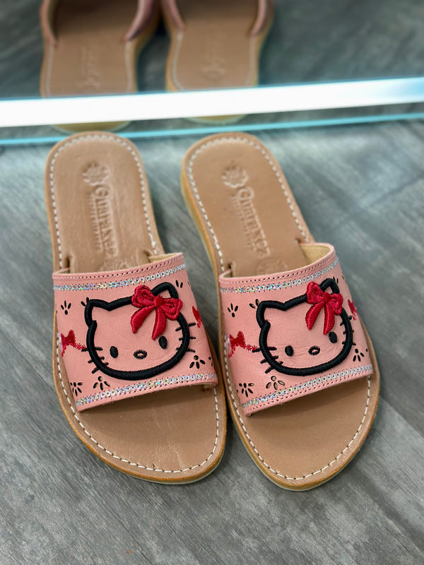 Kitty Embroidered Leather Sandals