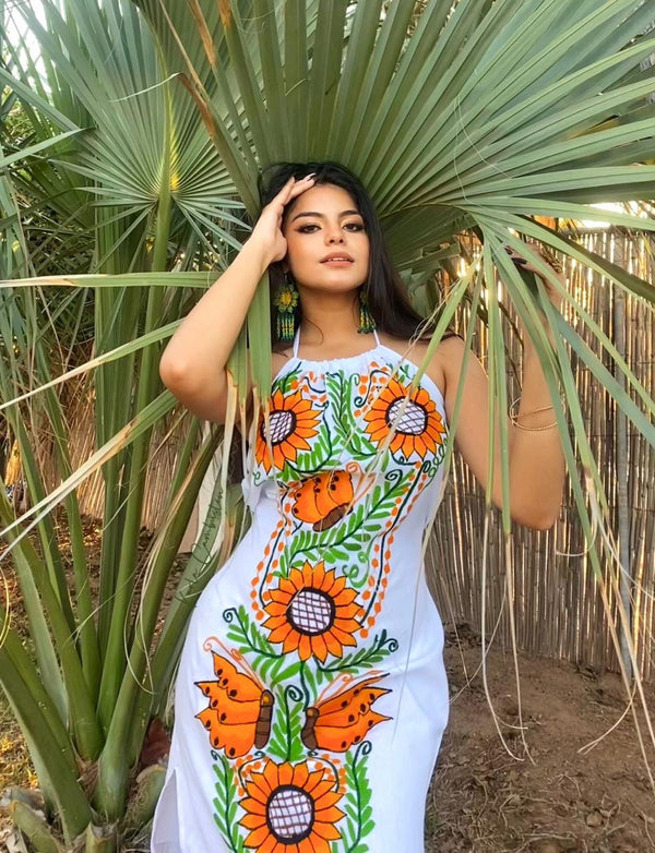 Nicté Halter Dress Colorful