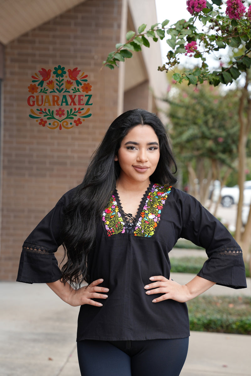 Jassie Mexican Embroidery Blouse