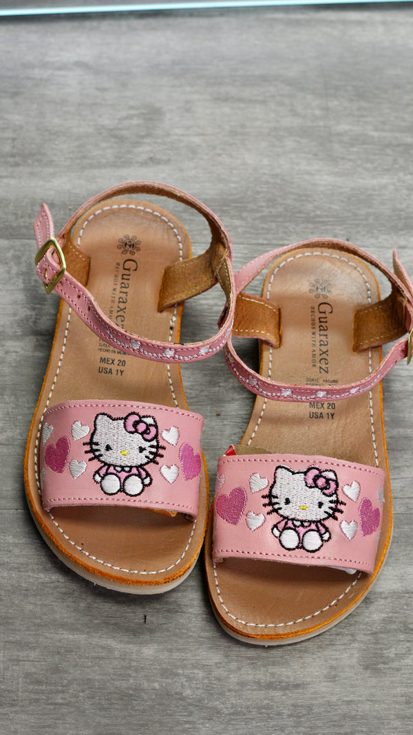Gatita Open Toe Embroidered Leather Sandals Nina