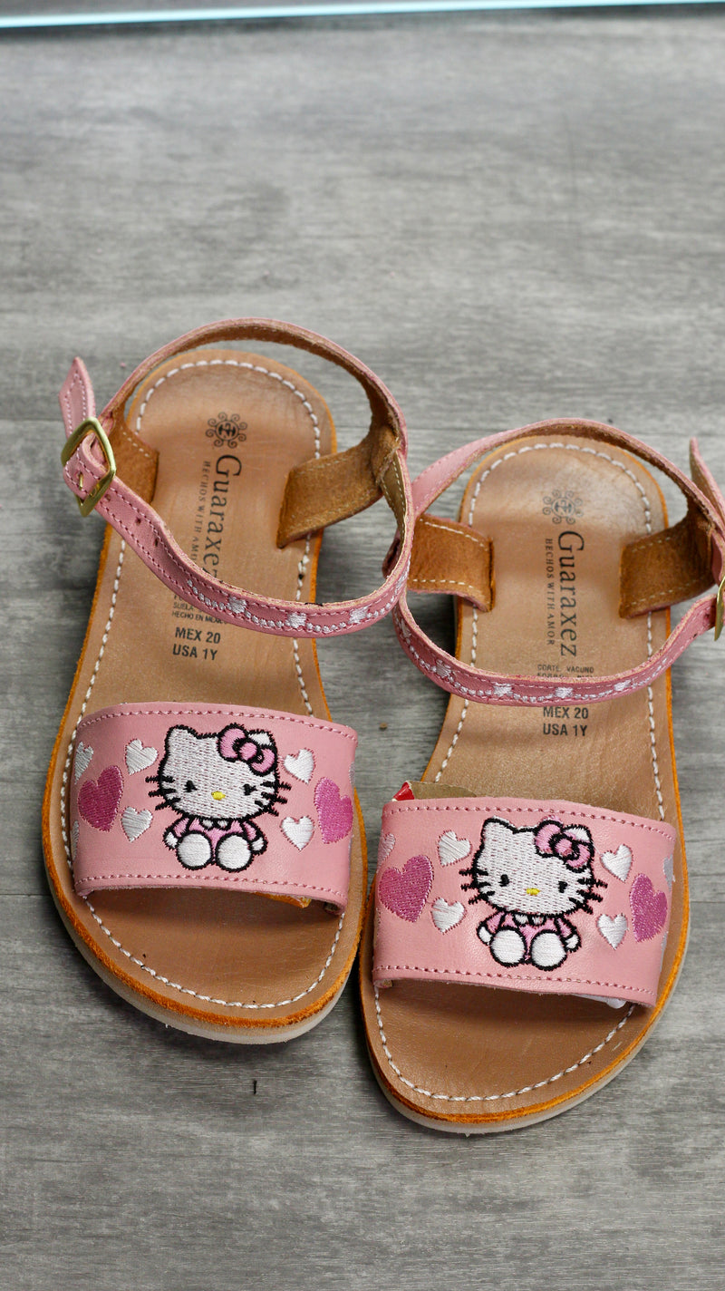 Gatita Open Toe Embroidered Leather Sandals Nina
