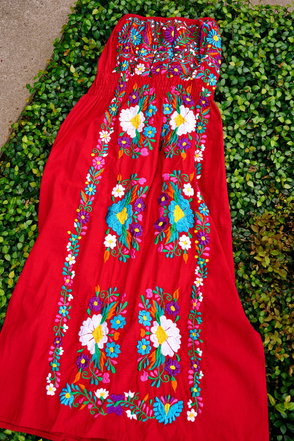 Flora Dress Red