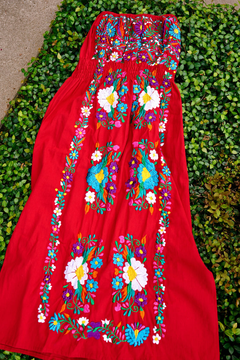 Flora Dress Red