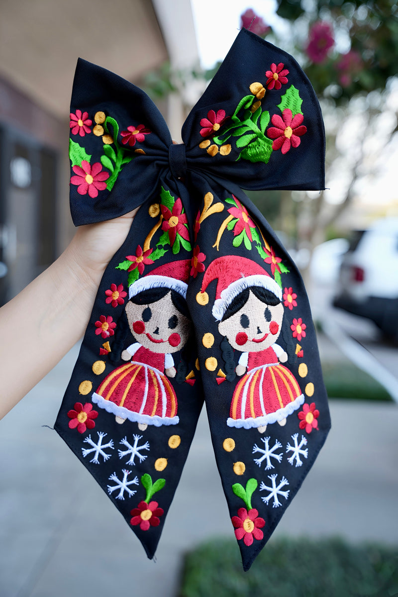 Lele Navidenos Embroidery Bow