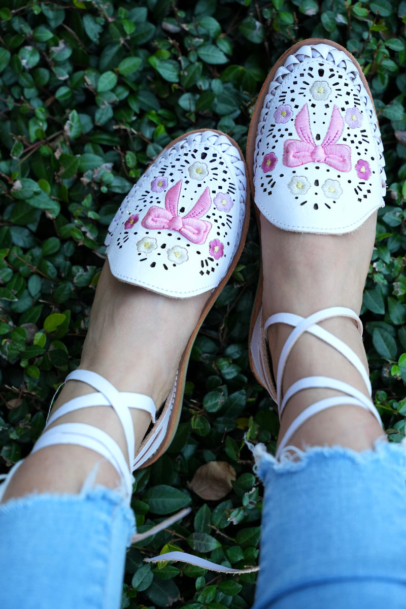 Coquette Mexican Lace Up Huaraches