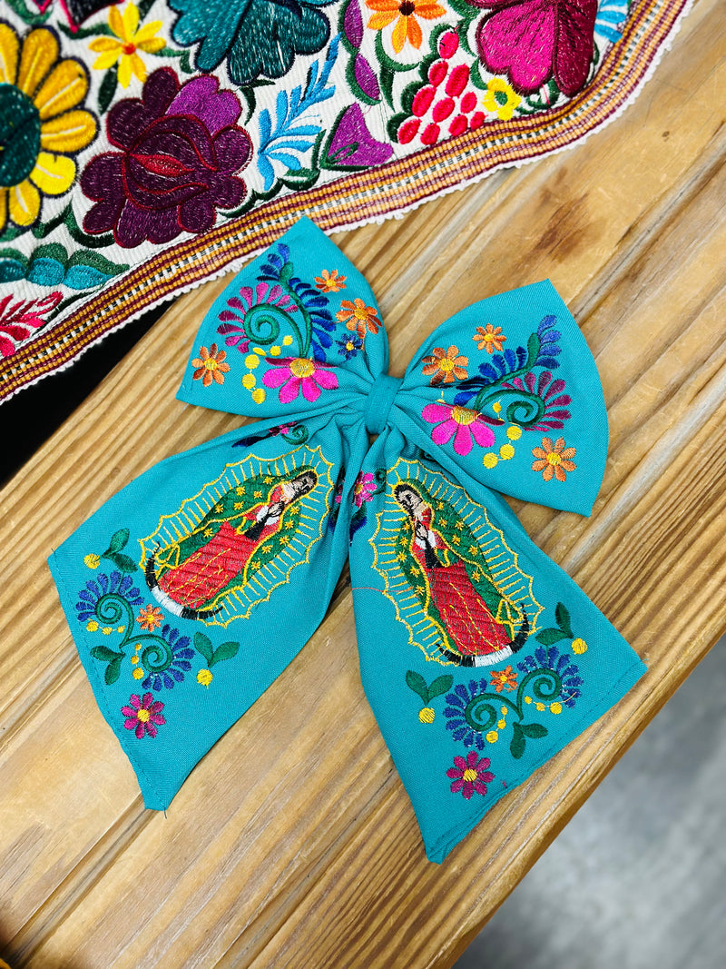 Virgen Mexican Bow Clips Small