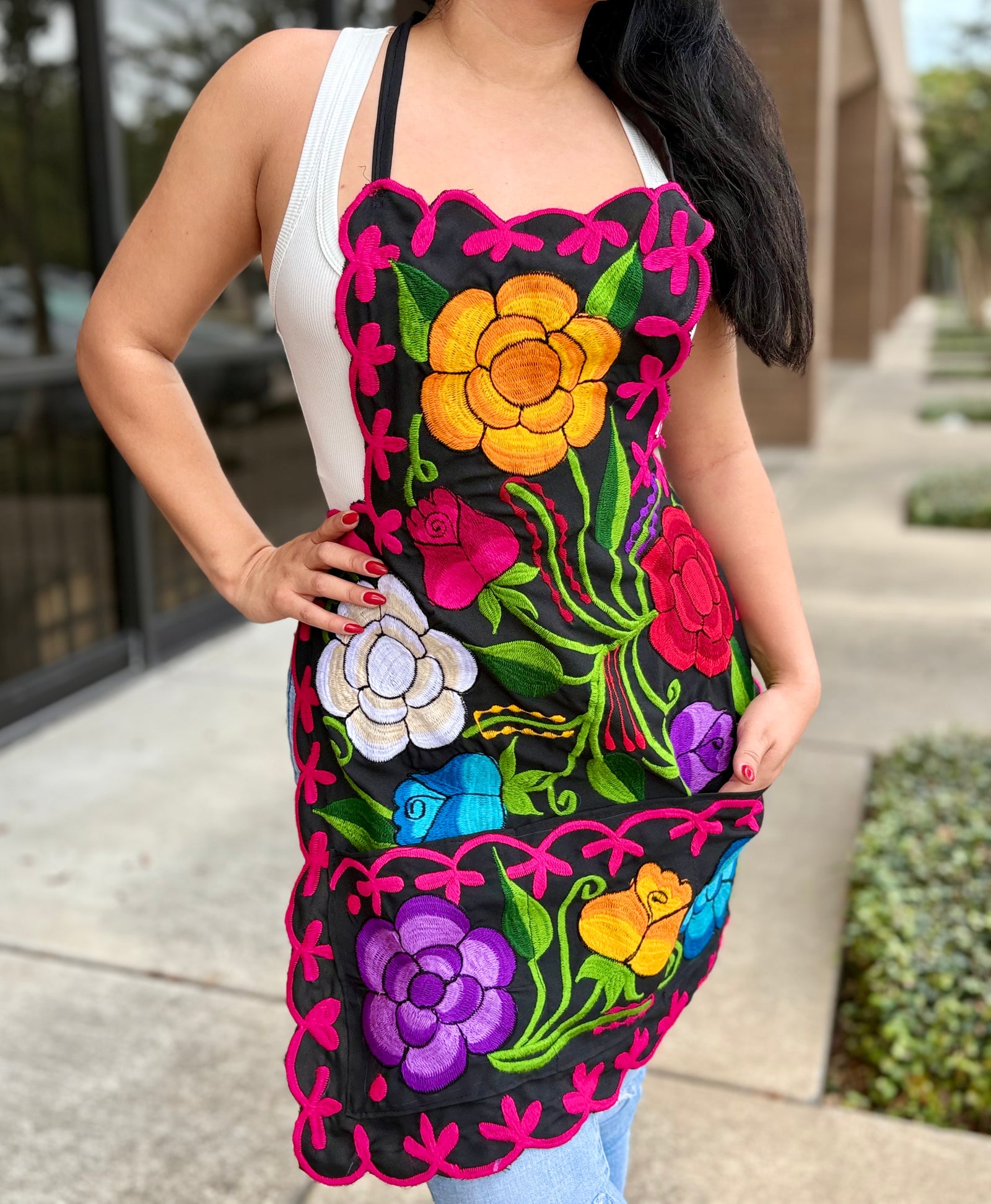 Floreado Multicolor Mexican Apron – Guaraxez