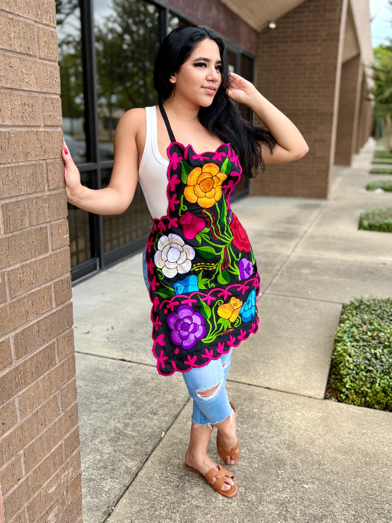 Floreado Multicolor Mexican Apron – Guaraxez
