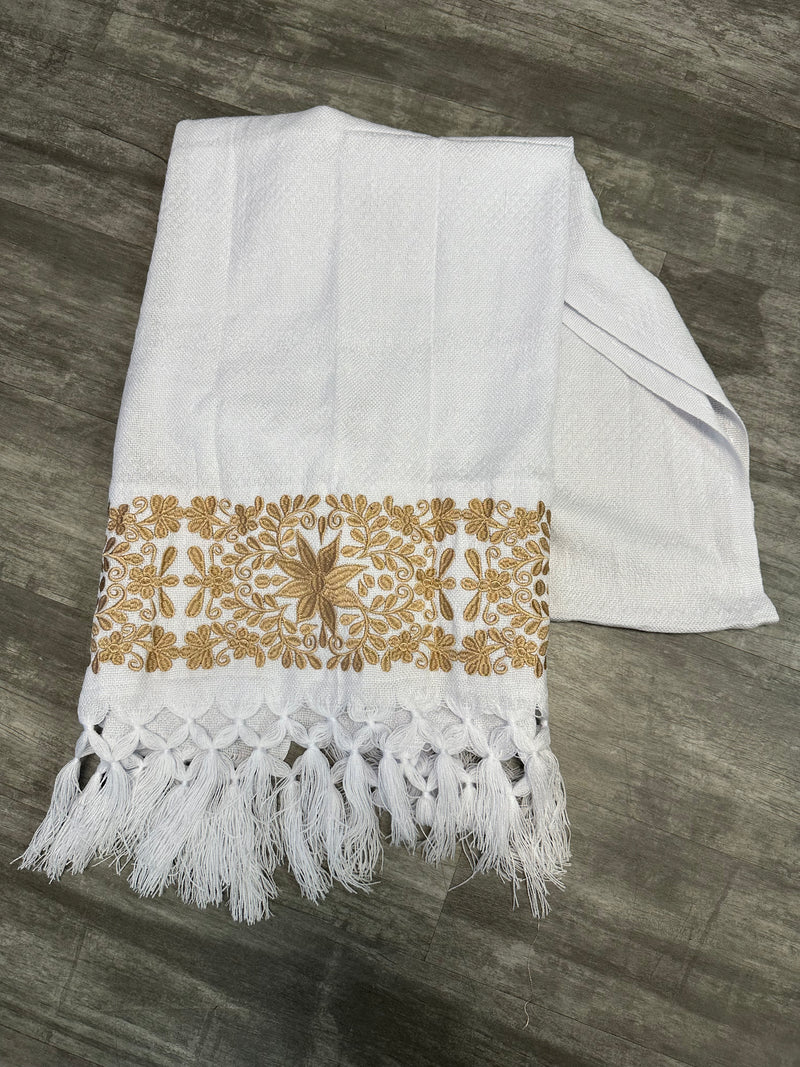 Gold Embroidery Mexican Rebozo