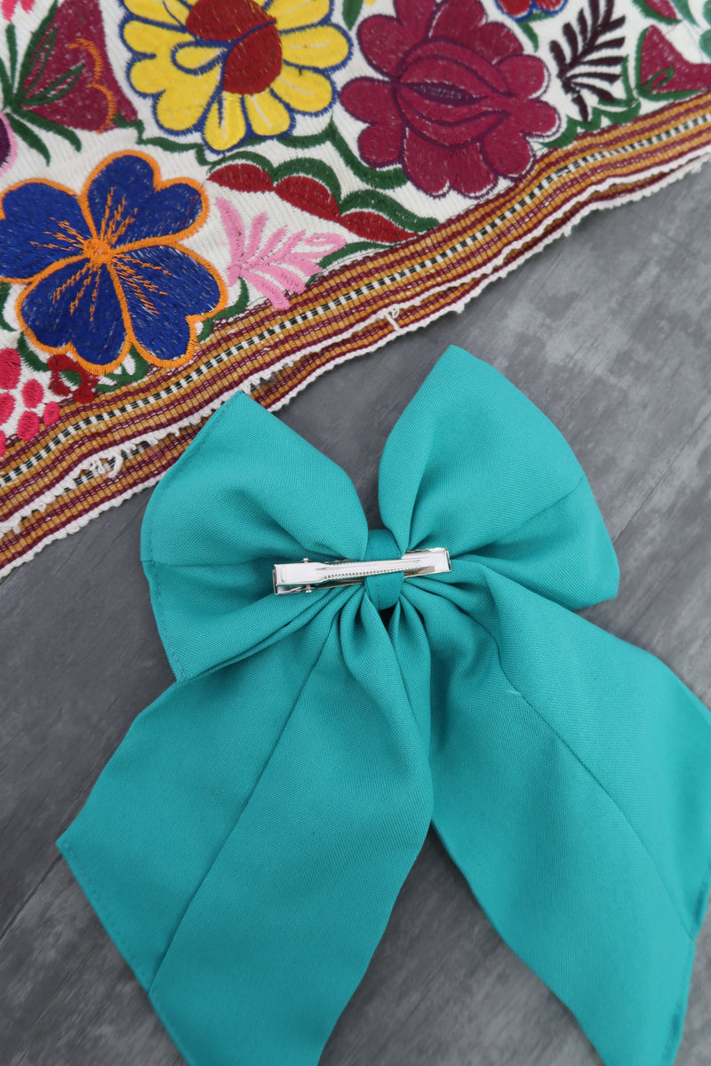 Mariposa Monarca Bordado Mexican Bow Clips