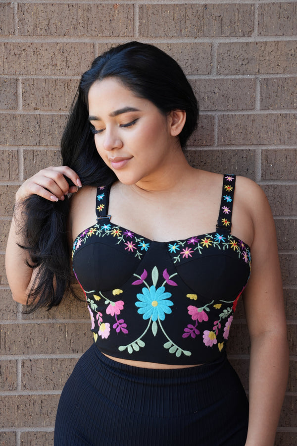 PARAÍSO CORSET TOP BLACK