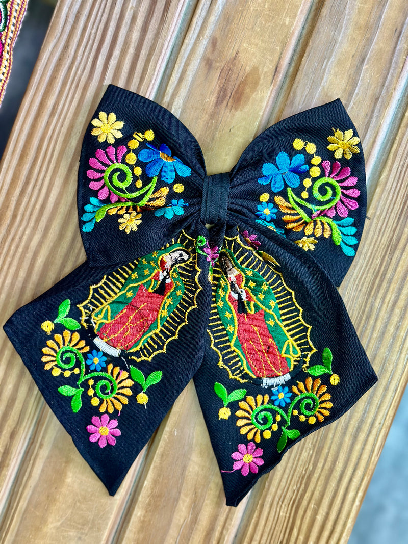 Virgen Mexican Bow Clips Small