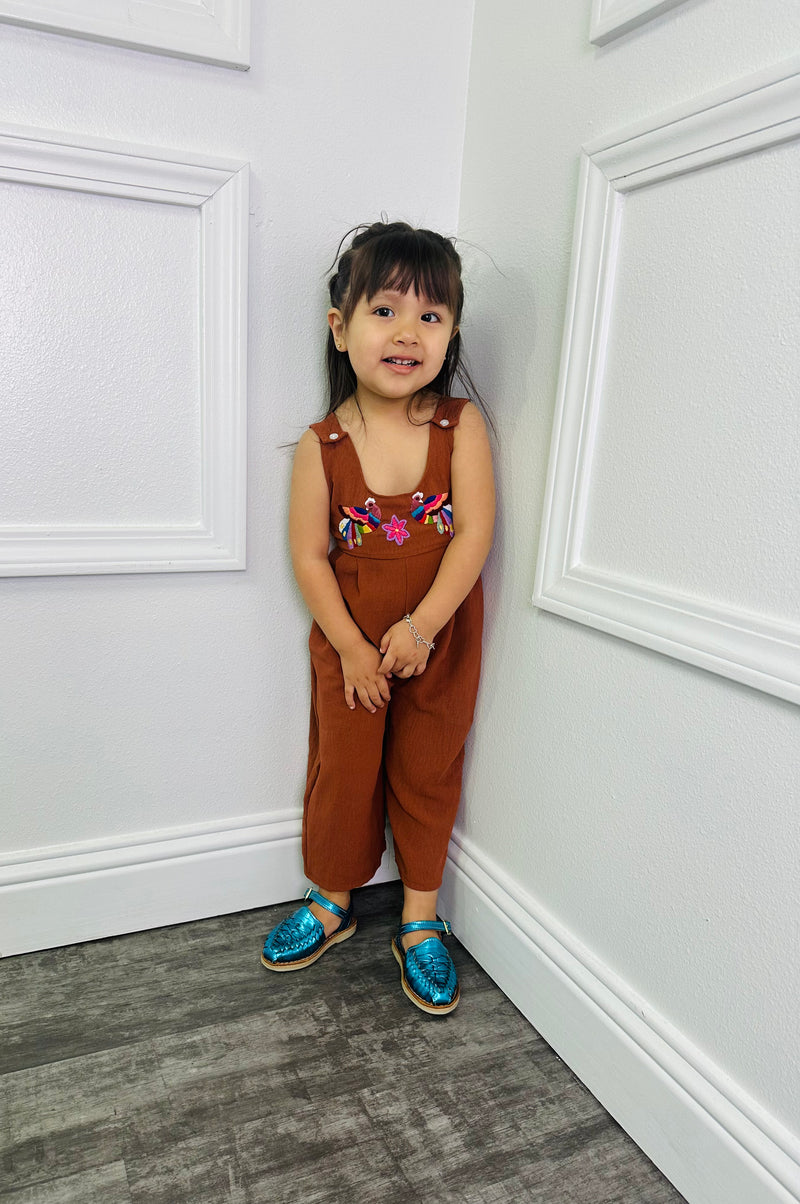 Girls Jumpsuit Pavo Real Brown