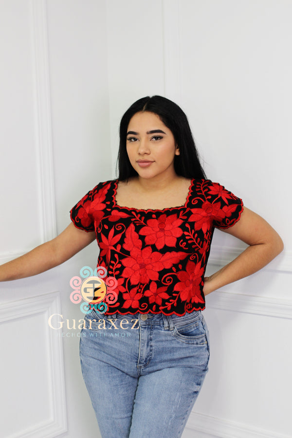 Amada Embroidered Crop Top