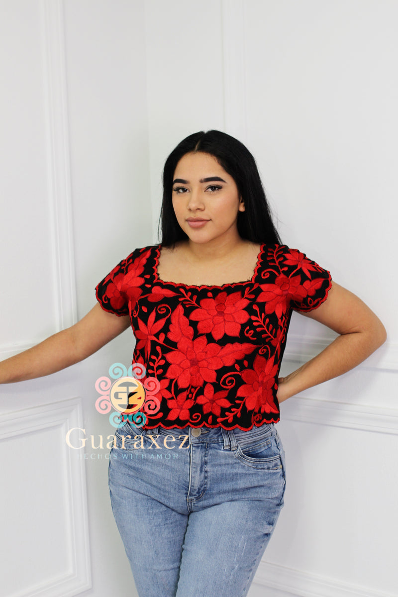 Amada Embroidered Crop Top