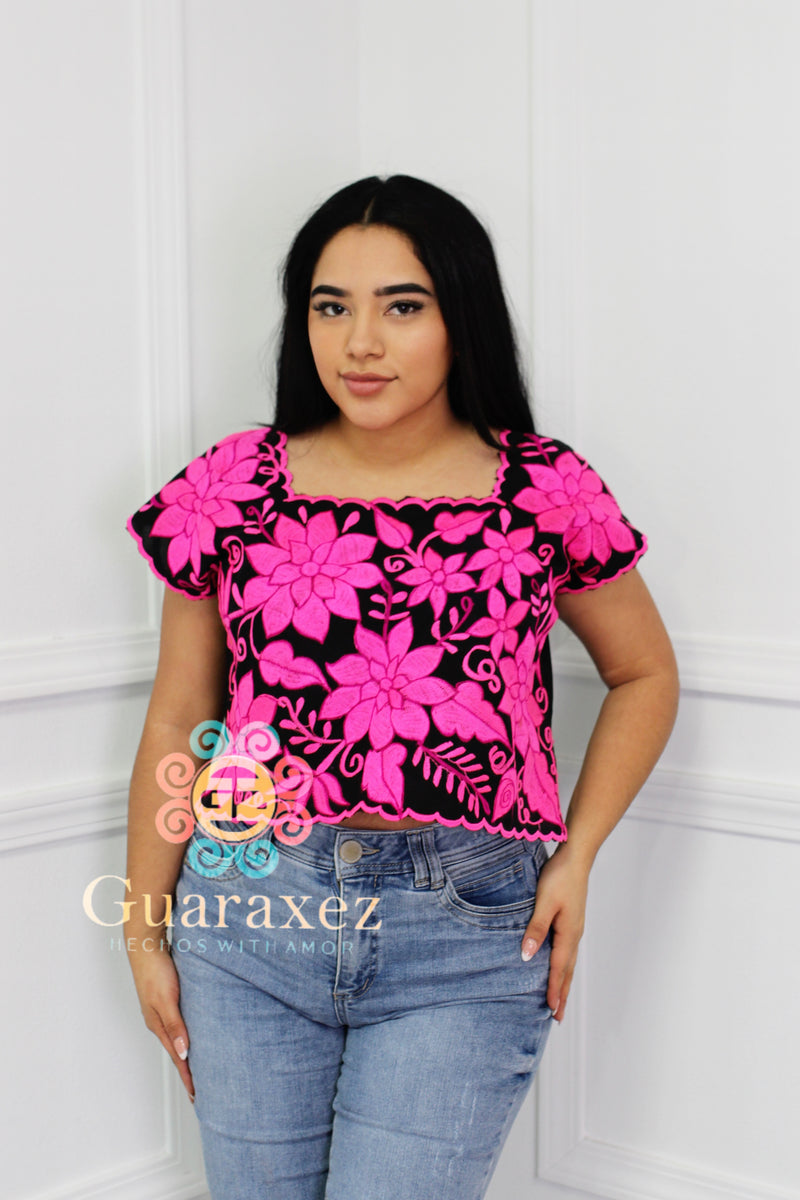 Amada Embroidered Crop Top