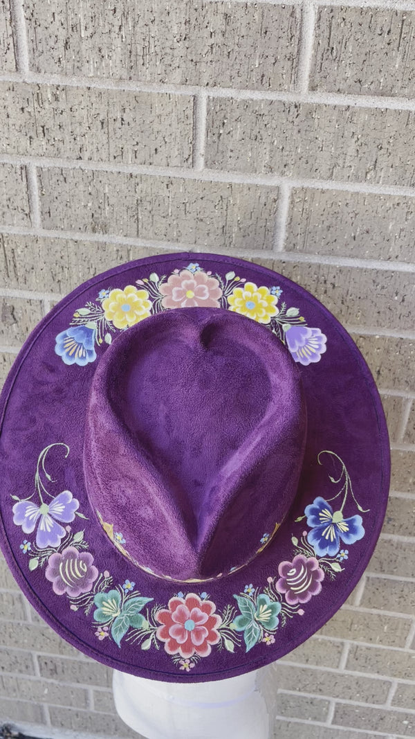 Tejana Corazon Hat Purple