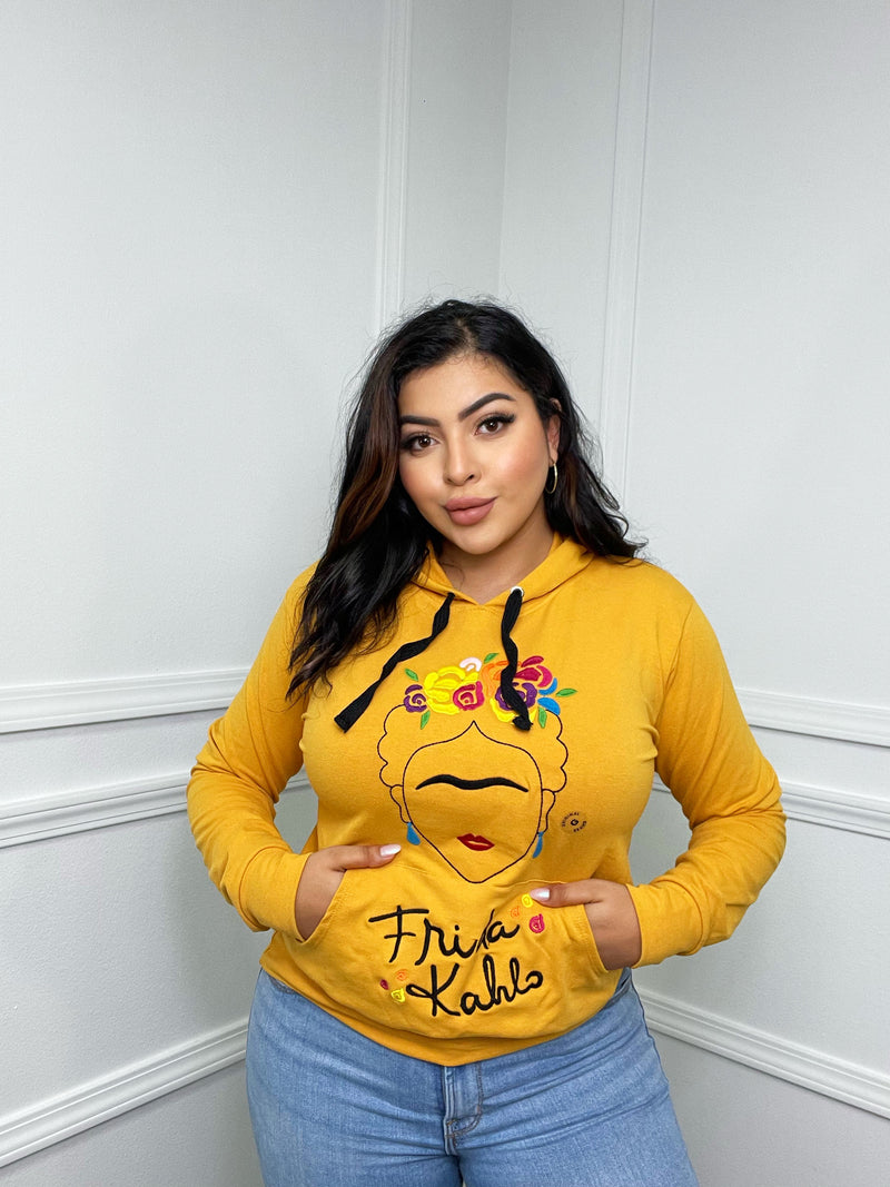 Frida Kahlo Mustard Hoodie