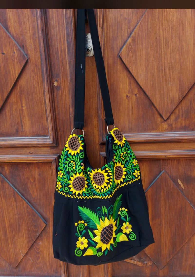 Sunflower Embroidered Bag