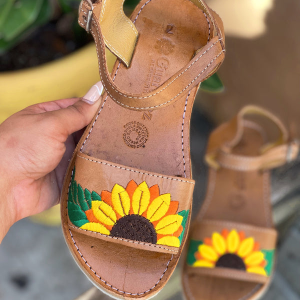 Sandals with sunflowers orders