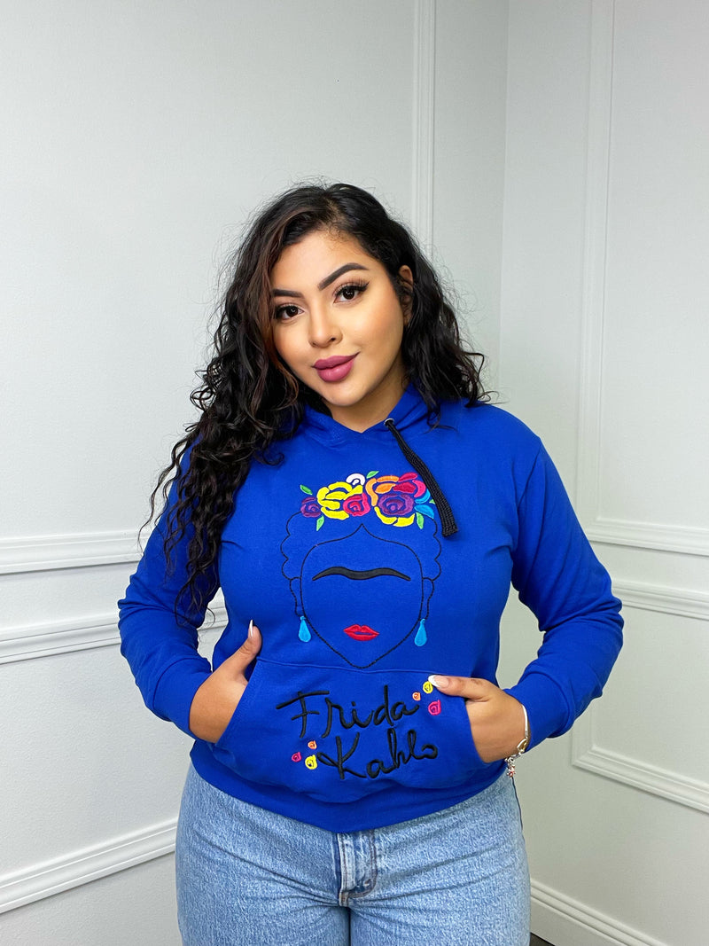 Frida Kahlo Royal Blue Sweater