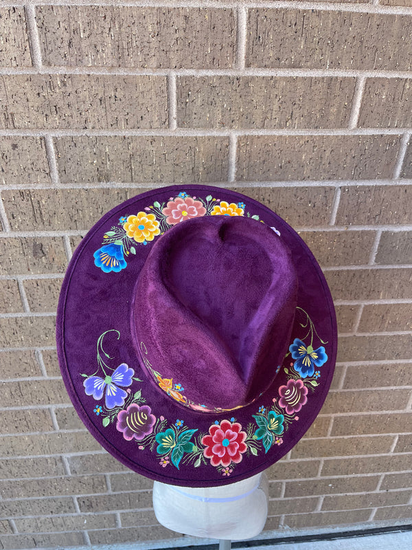 Tejana Corazon Hat Purple